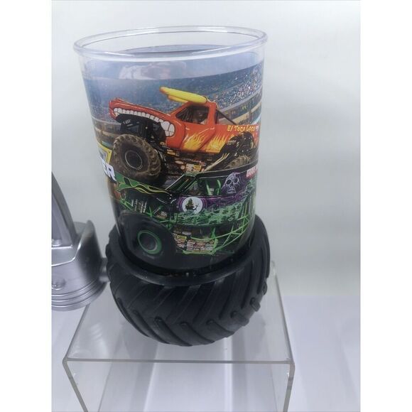 Monster Jam Trucks Collectible Plastic Souvenir Cup Piston & Tire - Picture 5 of 14